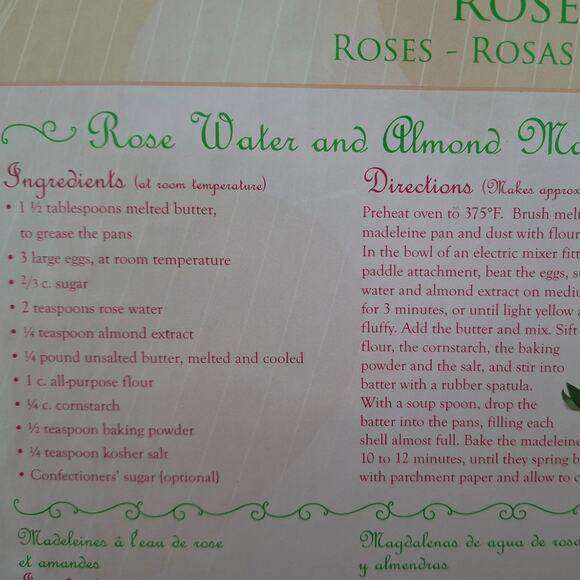 Eurographics Puzzle Roses Floral Flowers 1000 Piece Jigsaw Puzzle w Recipe - Picture 3 of 6